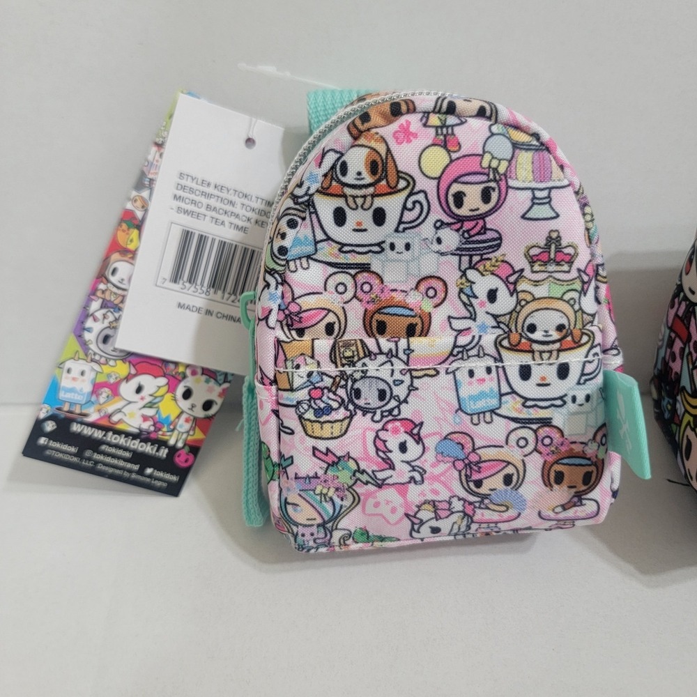 NEW! Tokidoki Kawaii‎ All Over Print Micro Keychain Backpack "Sweet Tea Time"